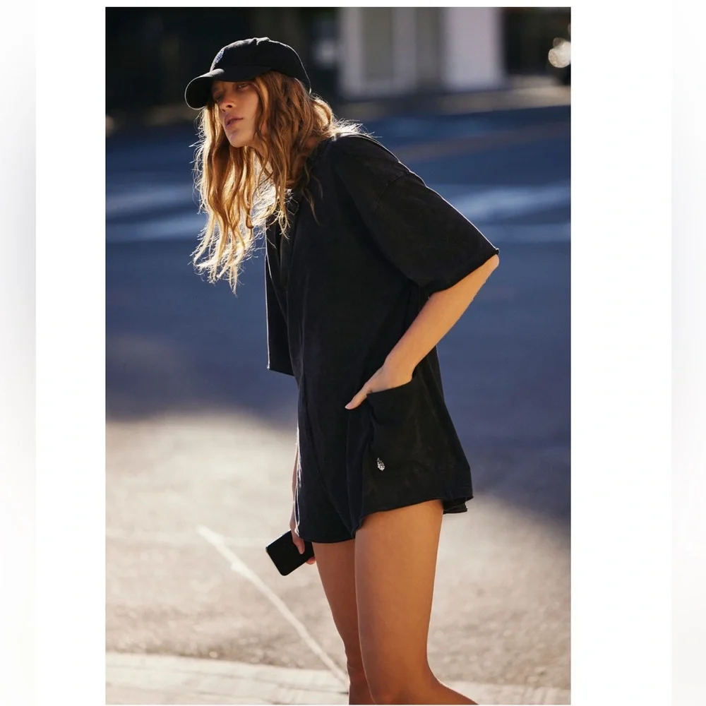 NEW Free People Movement Hot Shot Tee Romper - Picture 6 of 8